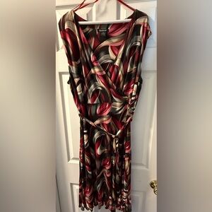 Glamour Red and Black Swirl Dress